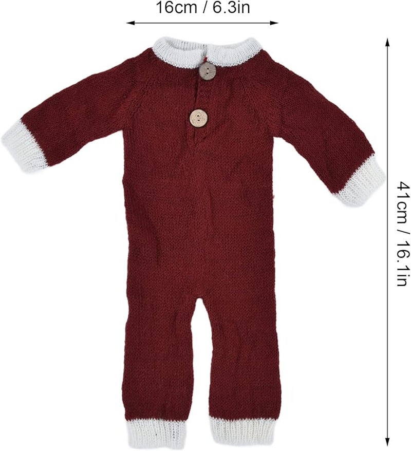 Soft Mohair Newborn Photography Jumpsuit Hat Set Breathable Baby Photo Props 0 2 Months - Image 5